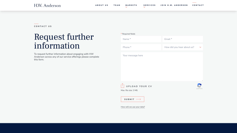 A secure CV submission and upload system