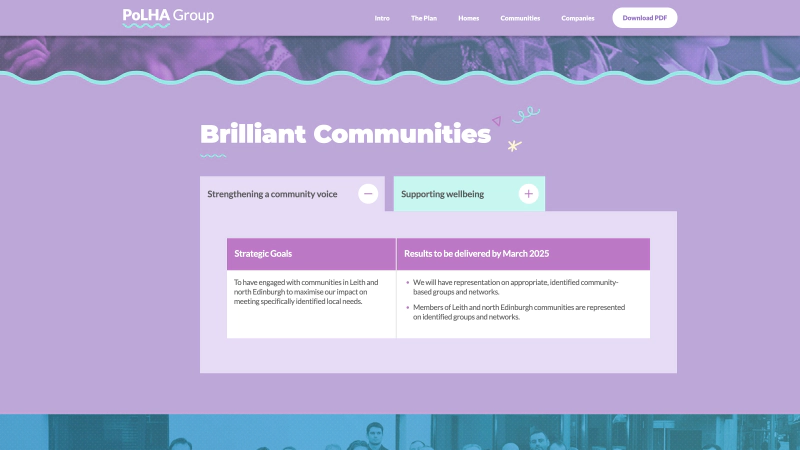 Porth of Leith Housing Assocation website